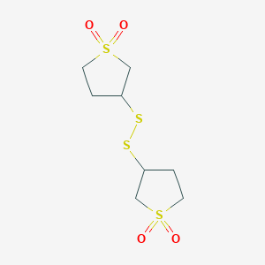 molecular formula C8H14O4S4 B15078753 Thiophene, 3,3'-dithiobis[tetrahydro-, 1,1,1',1'-tetraoxide CAS No. 52513-19-6