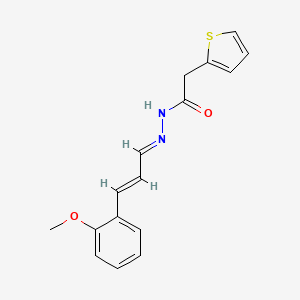 molecular formula C16H16N2O2S B15078843 N'-(3-(2-Methoxyphenyl)-2-propenylidene)-2-(2-thienyl)acetohydrazide 