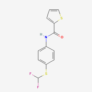 molecular formula C12H9F2NOS2 B15078898 N-{4-[(difluoromethyl)sulfanyl]phenyl}thiophene-2-carboxamide 