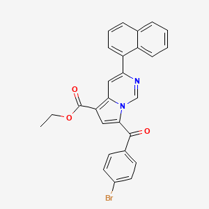 molecular formula C27H19BrN2O3 B15079143 Ethyl 7-(4-bromobenzoyl)-3-(1-naphthyl)pyrrolo[1,2-c]pyrimidine-5-carboxylate CAS No. 883824-26-8