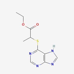 molecular formula C10H12N4O2S B15079146 ethyl 2-(9H-purin-6-ylthio)propanoate 