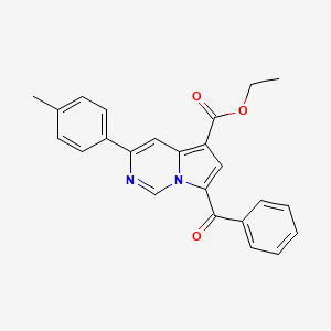 molecular formula C24H20N2O3 B15079158 Ethyl 7-benzoyl-3-(4-methylphenyl)pyrrolo[1,2-c]pyrimidine-5-carboxylate CAS No. 302912-96-5