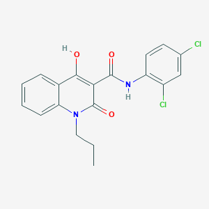 molecular formula C19H16Cl2N2O3 B15079166 N-(2,4-dichlorophenyl)-4-hydroxy-2-oxo-1-propyl-1,2-dihydroquinoline-3-carboxamide CAS No. 300716-27-2