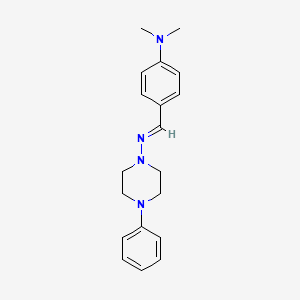 molecular formula C19H24N4 B15079188 N-(4-(Dimethylamino)benzylidene)-4-phenyl-1-piperazinamine 
