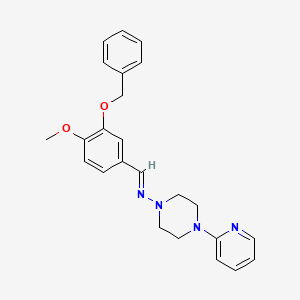 molecular formula C24H26N4O2 B15079202 N-{(E)-[3-(benzyloxy)-4-methoxyphenyl]methylidene}-4-(2-pyridinyl)-1-piperazinamine 