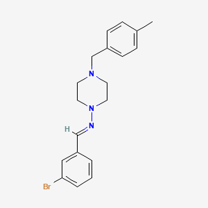 molecular formula C19H22BrN3 B15079212 N-(3-Bromobenzylidene)-4-(4-methylbenzyl)-1-piperazinamine 