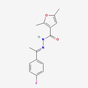 molecular formula C15H15FN2O2 B15079343 N'-[(E)-1-(4-fluorophenyl)ethylidene]-2,5-dimethyl-3-furohydrazide 