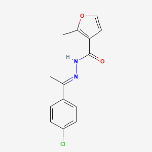 molecular formula C14H13ClN2O2 B15079393 N'-[(1E)-1-(4-chlorophenyl)ethylidene]-2-methylfuran-3-carbohydrazide 