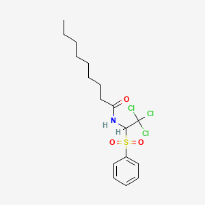 molecular formula C17H24Cl3NO3S B15079400 N-(2,2,2-Trichloro-1-(phenylsulfonyl)ethyl)nonanamide CAS No. 303061-88-3