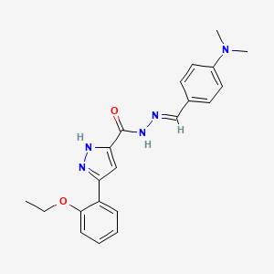 molecular formula C21H23N5O2 B15079453 N'-(4-(Dimethylamino)benzylidene)3-(2-ethoxyphenyl)-1H-pyrazole-5-carbohydrazide 