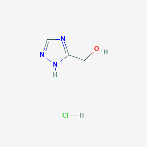 molecular formula C3H6ClN3O B150796 (1H-1,2,4-triazol-5-yl)methanol hydrochloride CAS No. 1195596-30-5