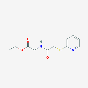 molecular formula C11H14N2O3S B15079609 Ethyl 2-[2-(pyridin-2-ylsulfanyl)acetamido]acetate 