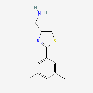 B1507961 C-[2-(3,5-Dimethyl-phenyl)-thiazol-4-YL]-methylamine CAS No. 885280-05-7