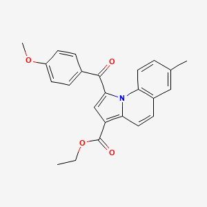 molecular formula C24H21NO4 B15079643 Ethyl 1-(4-methoxybenzoyl)-7-methylpyrrolo[1,2-a]quinoline-3-carboxylate CAS No. 302913-66-2