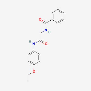 molecular formula C17H18N2O3 B15079819 N-((4-Ethoxy-phenylcarbamoyl)-methyl)-benzamide 