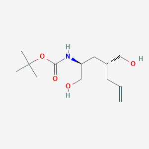 molecular formula C13H25NO4 B1507997 tert-Butyl ((2S,4R)-1-hydroxy-4-(hydroxymethyl)hept-6-en-2-yl)carbamate CAS No. 942144-12-9