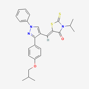 molecular formula C26H27N3O2S2 B15079974 (5Z)-5-{[3-(4-isobutoxyphenyl)-1-phenyl-1H-pyrazol-4-yl]methylene}-3-isopropyl-2-thioxo-1,3-thiazolidin-4-one 