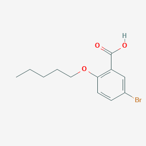 molecular formula C12H15BrO3 B15080229 Benzoic acid, 5-bromo-2-(pentyloxy)- CAS No. 60783-94-0
