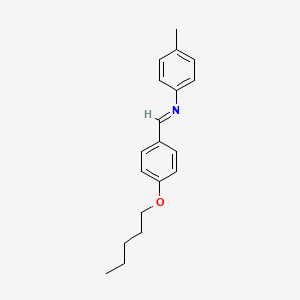 molecular formula C19H23NO B15080258 N-(4-methylphenyl)-1-(4-pentoxyphenyl)methanimine CAS No. 52925-58-3
