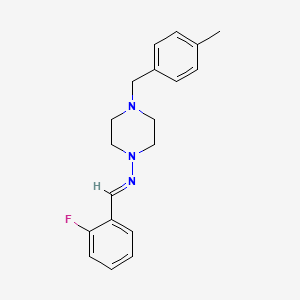 molecular formula C19H22FN3 B15080510 N-(2-Fluorobenzylidene)-4-(4-methylbenzyl)-1-piperazinamine 