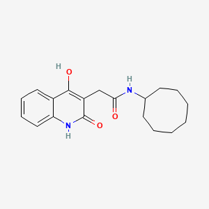 molecular formula C19H24N2O3 B15080570 N-cyclooctyl-2-(4-hydroxy-2-oxo-1,2-dihydroquinolin-3-yl)acetamide 