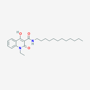 molecular formula C24H36N2O3 B15080735 N-dodecyl-1-ethyl-4-hydroxy-2-oxo-1,2-dihydroquinoline-3-carboxamide 