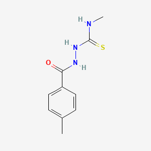 molecular formula C10H13N3OS B15080756 N-methyl-2-[(4-methylphenyl)carbonyl]hydrazinecarbothioamide CAS No. 154106-03-3