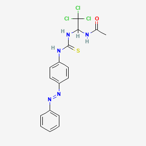 molecular formula C17H16Cl3N5OS B15080802 N-[2,2,2-trichloro-1-[(4-phenyldiazenylphenyl)carbamothioylamino]ethyl]acetamide CAS No. 1164480-18-5