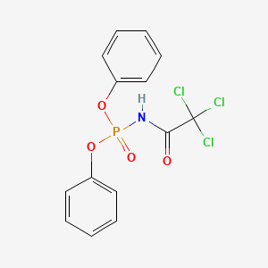 molecular formula C14H11Cl3NO4P B15080836 Diphenyl trichloroacetylamidophosphate CAS No. 2533-75-7