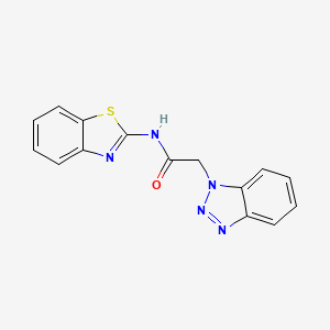 molecular formula C15H11N5OS B15080854 N-[(2E)-1,3-benzothiazol-2(3H)-ylidene]-2-(1H-benzotriazol-1-yl)acetamide 
