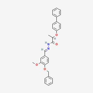 molecular formula C30H28N2O4 B15080975 N'-(4-(Benzyloxy)-3-meo-benzylidene)-2-((1,1'-biphenyl)-4-yloxy)propanohydrazide CAS No. 303085-83-8