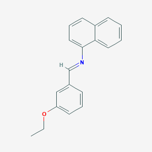 molecular formula C19H17NO B15081018 N-[(E)-(3-ethoxyphenyl)methylidene]-1-naphthalenamine 