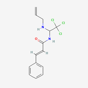 molecular formula C14H15Cl3N2O B15081029 N-(1-Allylamino-2,2,2-trichloro-ethyl)-3-phenyl-acrylamide 
