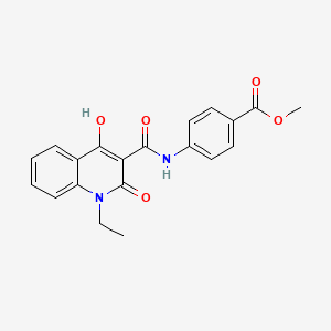 molecular formula C20H18N2O5 B15081036 Methyl 4-{[(1-ethyl-4-hydroxy-2-oxo-1,2-dihydroquinolin-3-yl)carbonyl]amino}benzoate 