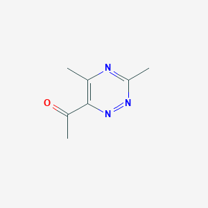 molecular formula C7H9N3O B150811 1-(3,5-Dimethyl-1,2,4-triazin-6-yl)ethanone CAS No. 139938-60-6