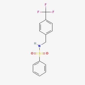 molecular formula C14H12F3NO2S B15081246 N-[4-(Trifluoromethyl)benzyl]benzenesulfonamide CAS No. 874813-22-6