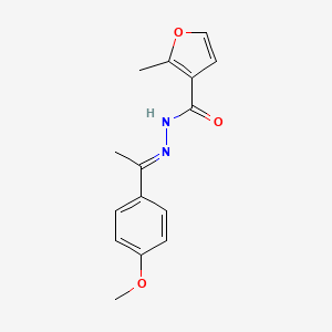 molecular formula C15H16N2O3 B15081258 N'-(1-(4-Methoxyphenyl)ethylidene)-2-methyl-3-furohydrazide 