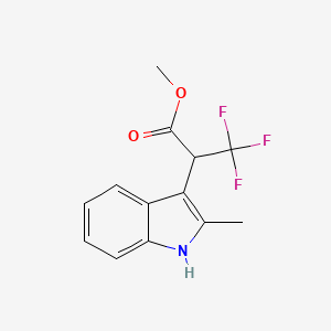 molecular formula C13H12F3NO2 B15081368 Methyl 3,3,3-trifluoro-2-(2-methyl-1H-indol-3-yl)propanoate 
