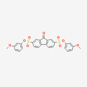 molecular formula C27H20O9S2 B15081385 bis(3-methoxyphenyl) 9-oxo-9H-fluorene-2,7-disulfonate 