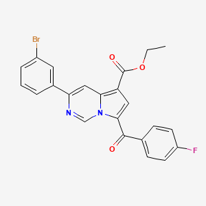 molecular formula C23H16BrFN2O3 B15081400 Ethyl 3-(3-bromophenyl)-7-(4-fluorobenzoyl)pyrrolo[1,2-c]pyrimidine-5-carboxylate CAS No. 302912-68-1