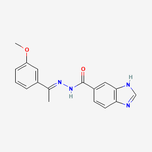 molecular formula C17H16N4O2 B15081440 N'-[(E)-1-(3-methoxyphenyl)ethylidene]-1H-benzimidazole-6-carbohydrazide 
