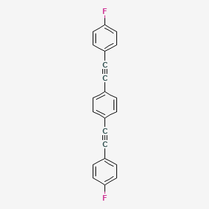 molecular formula C22H12F2 B15081518 1,4-Bis((4-fluorophenyl)ethynyl)benzene 