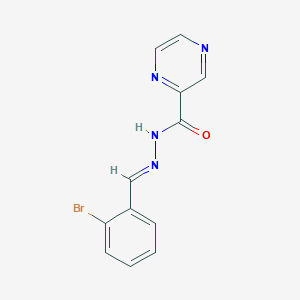 molecular formula C12H9BrN4O B15081583 N'-[(E)-(2-bromophenyl)methylidene]pyrazine-2-carbohydrazide 