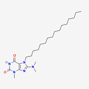 molecular formula C24H43N5O2 B15081608 8-Dimethylamino-7-hexadecyl-3-methyl-3,7-dihydro-purine-2,6-dione 