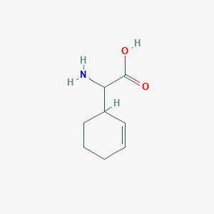 molecular formula C8H13NO2 B15081631 Amino(cyclohex-2-en-1-yl)acetic acid CAS No. 62090-88-4