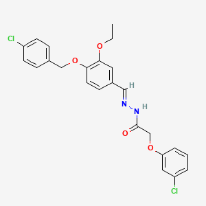 molecular formula C24H22Cl2N2O4 B15081674 N'-(4-((4-CL-Benzyl)oxy)-3-ethoxybenzylidene)-2-(3-chlorophenoxy)acetohydrazide CAS No. 767310-20-3