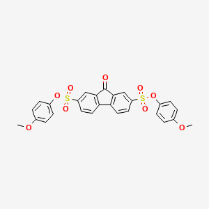 molecular formula C27H20O9S2 B15081675 bis(4-methoxyphenyl) 9-oxo-9H-fluorene-2,7-disulfonate 