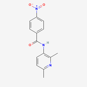 molecular formula C14H13N3O3 B15081731 Benzamide, N-(2,6-dimethyl-3-pyridinyl)-4-nitro- CAS No. 36855-59-1