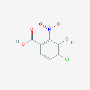 molecular formula C7H4ClNO5 B15081744 4-Chloro-3-hydroxy-2-nitrobenzoic acid 
