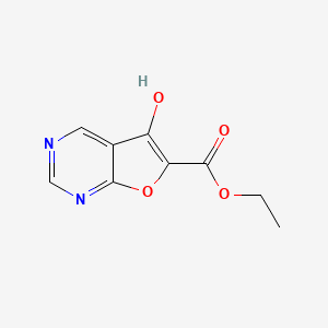 molecular formula C9H8N2O4 B1508175 Ethyl 5-hydroxyfuro[2,3-d]pyrimidine-6-carboxylate CAS No. 1009333-94-1
